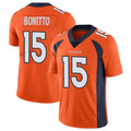 D.Broncos #15 Nik Bonitto Player Orange Color Vapor Untouchable Limited Game Ldoa Stitched Jerseys