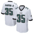 P.Eagles #35 Michael Carter II Player White Home Game Ldoa Stitched Jerseys