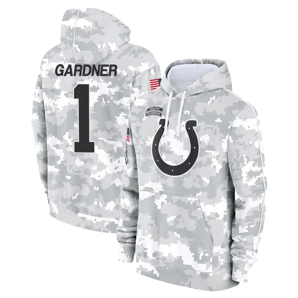 IN.Colts #1 Sauce Gardner Player Arctic Camo Salute to Service Hoodies Limited Game Ldoa Stitched Jerseys