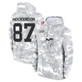 M.Vikings #87 T.J. Hockenson Player Arctic Camo Salute to Service Pullover Hoodies Limited Game Ldoa Stitched Jerseys