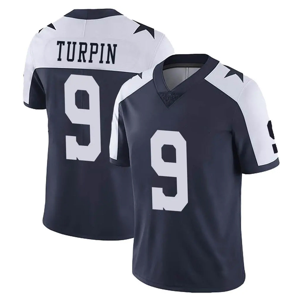 D.Cowboys #9 KaVontae Turpin Player Navy-White Limited Alternate Vapor Untouchable Home Game Ldoa Stitched Jerseys