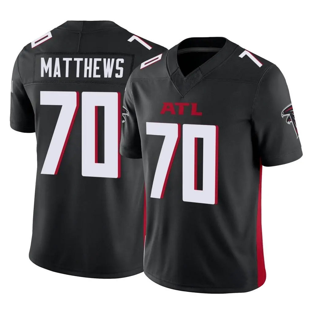 A.Falcons #70 Jake Matthews Player Black Vapor F.U.S.E. Limited Ldoa Stitched Jerseys