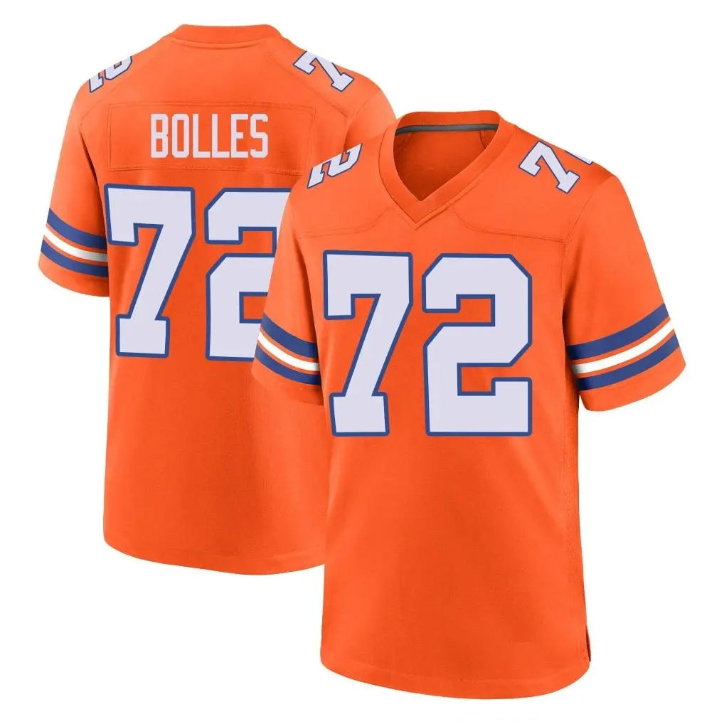 D.Broncos #72 Garett Bolles Player Orange Alternate Collection Throwback Game Ldoa Stitched Jerseys