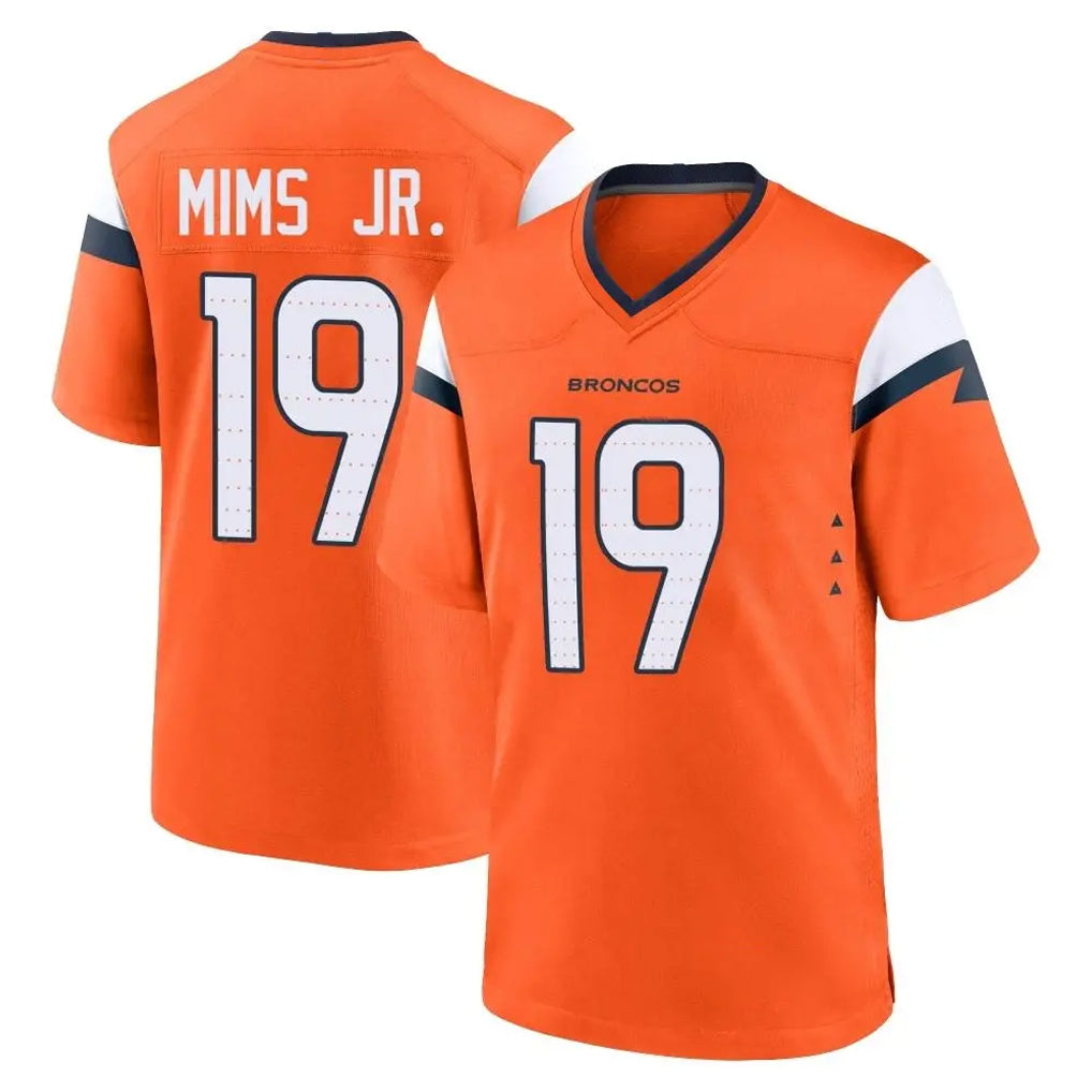 D.Broncos #19 Marvin Mims Jr. Player Orange Home Game Ldoa Stitched Jerseys