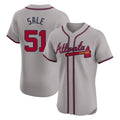 A.Braves #51 Chris Sale Player Gray Limited Elite Home Game Ldoa Stitched Jerseys