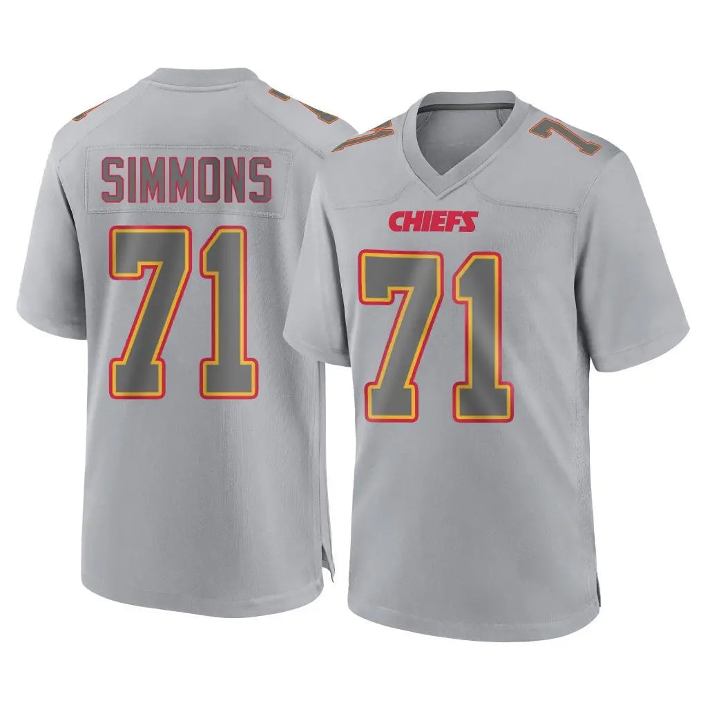 KC.Chiefs #71 Josh Simmons Player Gray Atmosphere Fashion Game Ldoa Stitched Jerseys