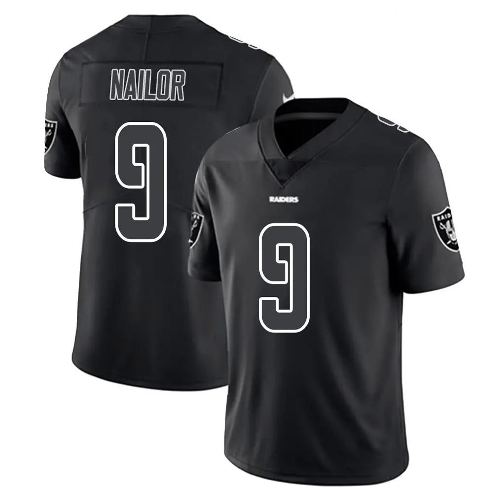 LV.Raiders #9 Jalen Nailor Player Black Limited Black Impact Home Game Ldoa Stitched Jerseys