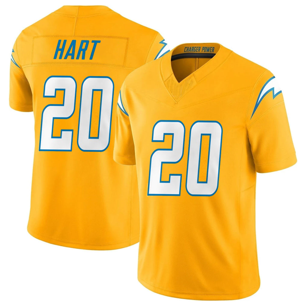LA.Chargers #20 Cam Hart Player Gold Limited Vapor F.U.S.E. Home Game Ldoa Stitched Jerseys