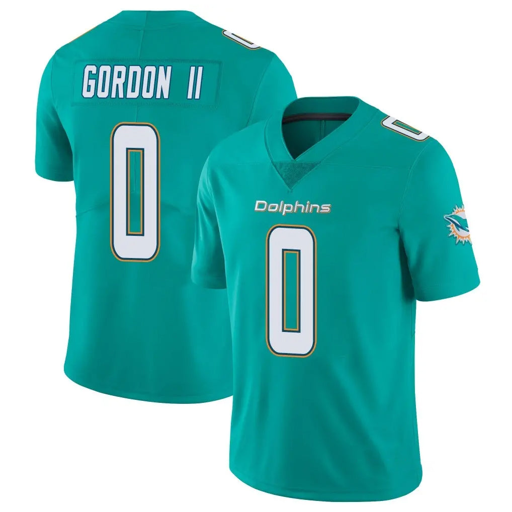 M.Dolphins #0 Ollie Gordon II Player Aqua Limited Vapor Untouchable Home Game Ldoa Stitched Jerseys