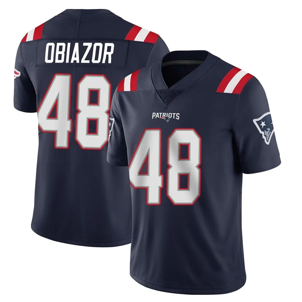 NE.Patriots #48 Namdi Obiazor Player Navy Vapor Untouchable Home Game Ldoa Stitched Jerseys