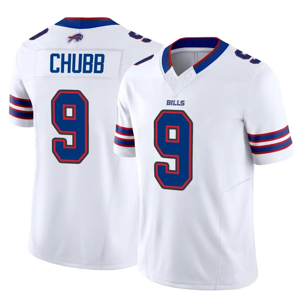 B.Bills #9 Bradley Chubb Player White Vapor F.U.S.E. Jersey Limited Home Game Ldoa Stitched Jerseys