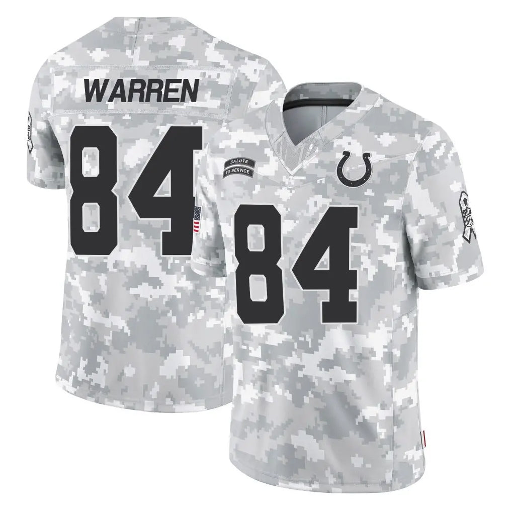 IN.Colts #84 Tyler Warren Player Arctic Camo Salute To Service Limited Game Ldoa Stitched Jerseys