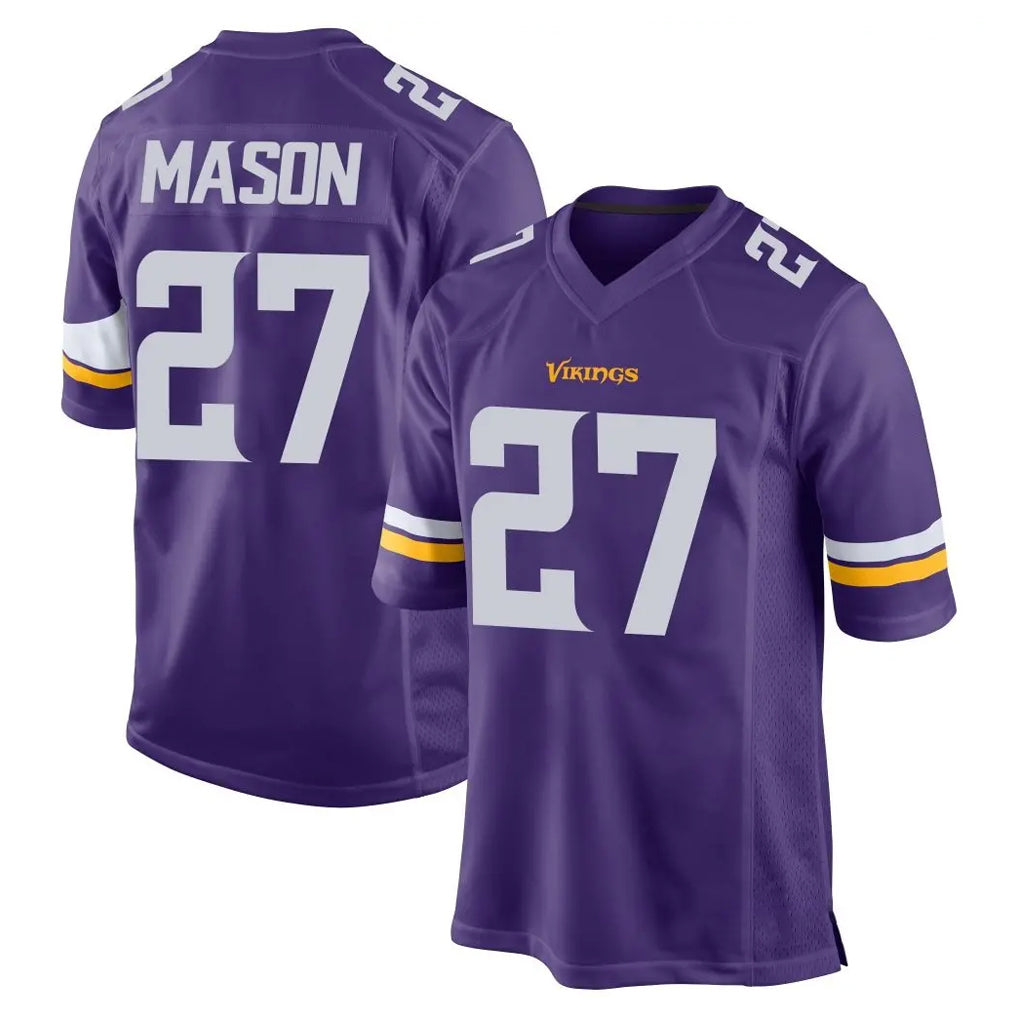M.Vikings #27 Jordan Mason Player Purple Home Game Ldoa Stitched Jerseys