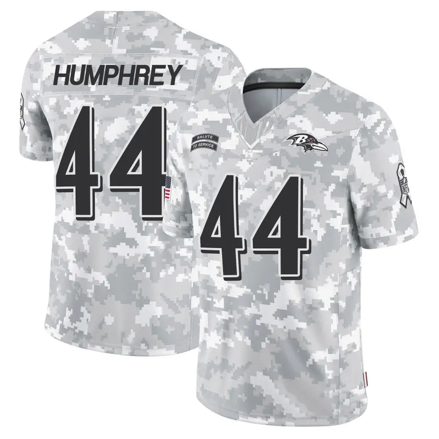 B.Ravens #44 Marlon Humphrey Player Arctic Camo Salute to Service Limited Ldoa Stitched Jerseys