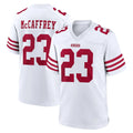 SF.49ers #23 Christian McCaffrey Player White Game Home Ldoa Stitched Jerseys