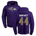 B.Ravens #44 Marlon Humphrey Player Purple Salute to Service Pullover Hoodie Ldoa Stitched Jerseys