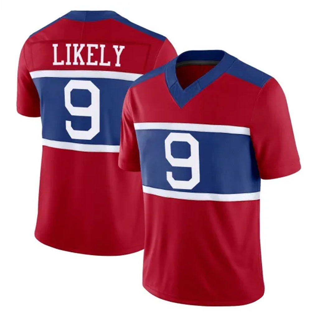 NY.Giants #9 Lsaiah Likely Player Red Century Vapor F.U.S.E. Home Game Ldoa Stitched Jerseys