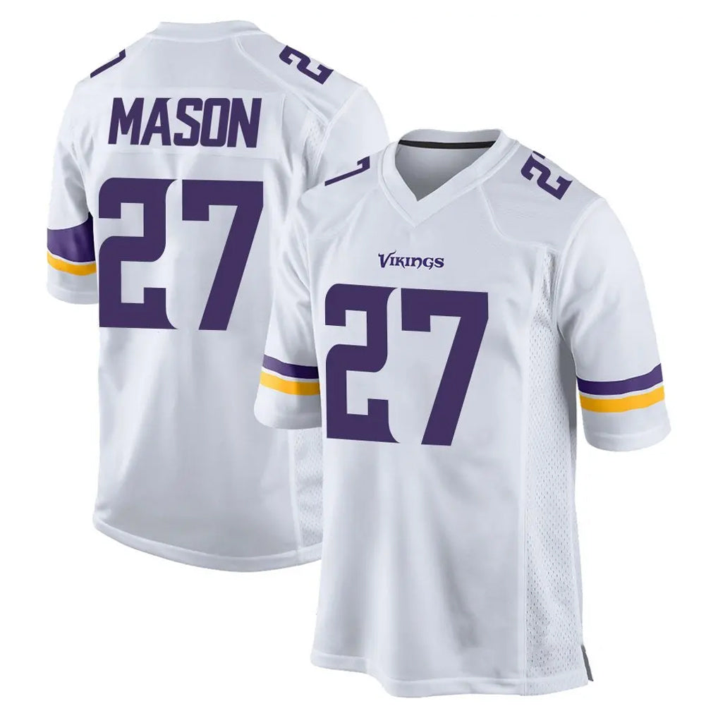 M.Vikings #27 Jordan Mason Player White Home Game Ldoa Stitched Jerseys