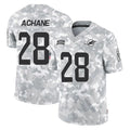 M.Dolphins #28 De'Von Achane Player Arctic Camo Salute To Service Limited Game Ldoa Stitched Jerseys