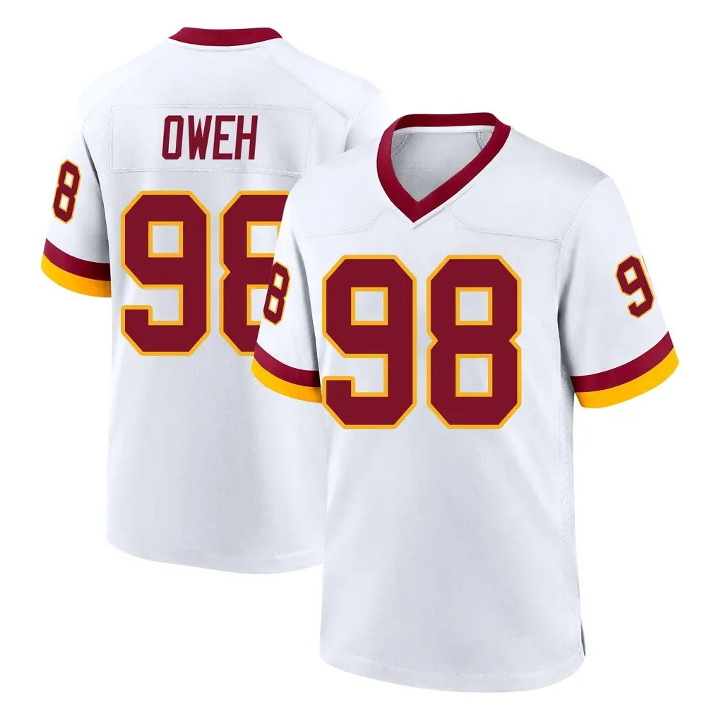 W.Commanders #98 Odafe Oweh Player White Home Game Ldoa Stitched Jerseys