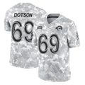 LA.Rams #69 Kevin Dotson Player Arctic Camo Salute To Service Limited Game Ldoa Stitched Jerseys