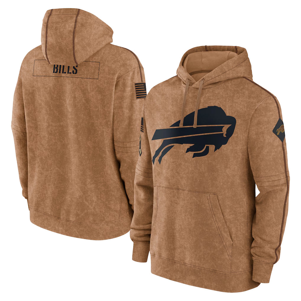 B.Bills ## Bills Blank Player Brown Salute to Service Hoodies Ldoa Stitched Jerseys