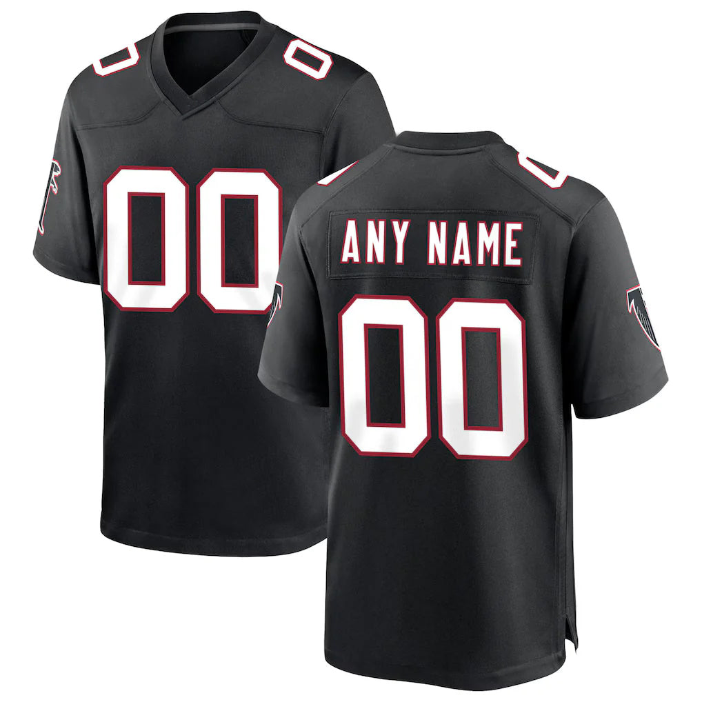 Custom A.Falcons Black Throwback Limited Home Game Any Name & Numbers Ldoa Stitched Jerseys