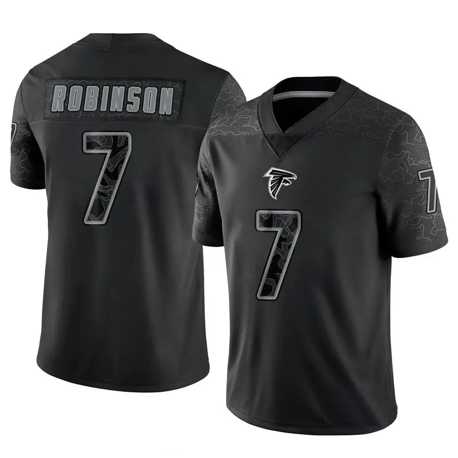 A.Falcons #7 Bijan Robinson Player Black RFLCTV Limited Ldoa Stitched Jerseys