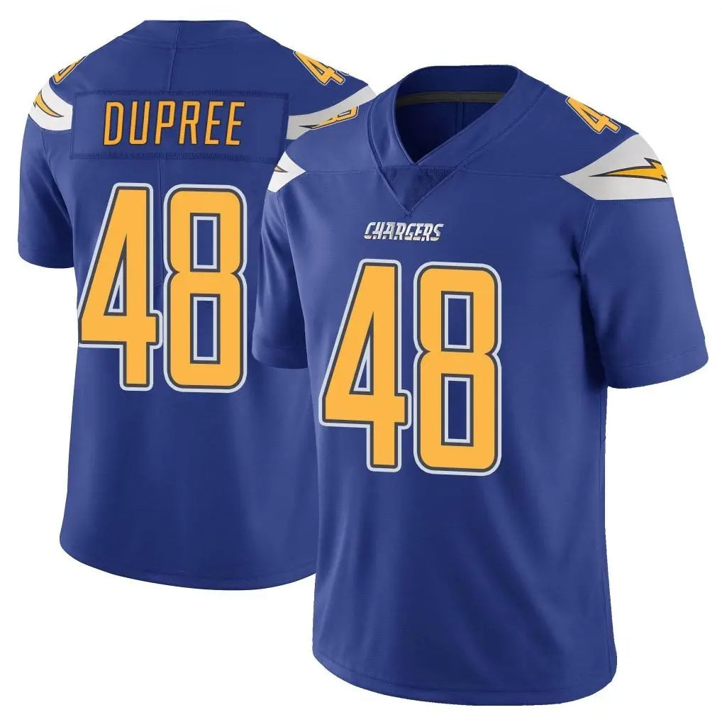 LA.Chargers #48 Bud Dupree Player Royal Limited Color Rush Vapor Untouchable Home Game Ldoa Stitched Jerseys