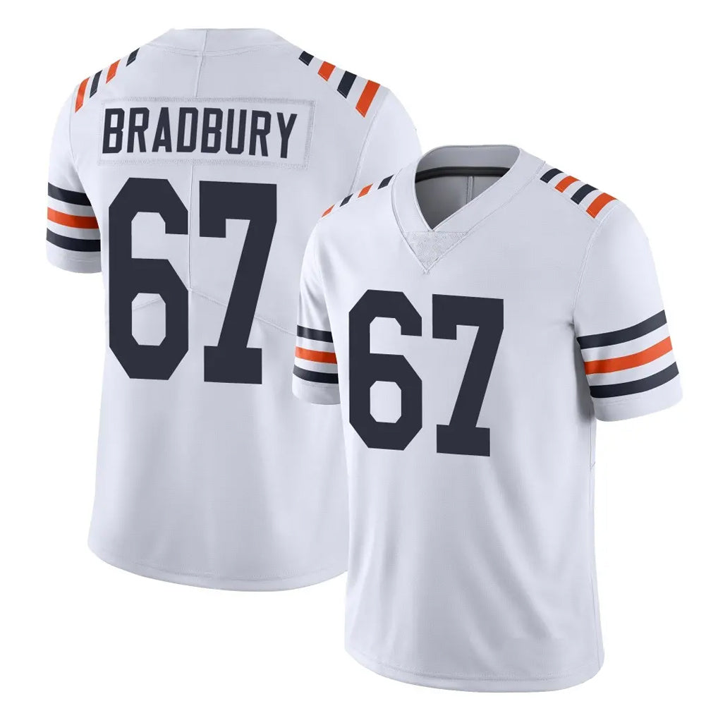 C.Bears #67 Garrett Bradbury Player White Classic Vapor Limited Home Game Ldoa Stitched Jerseys