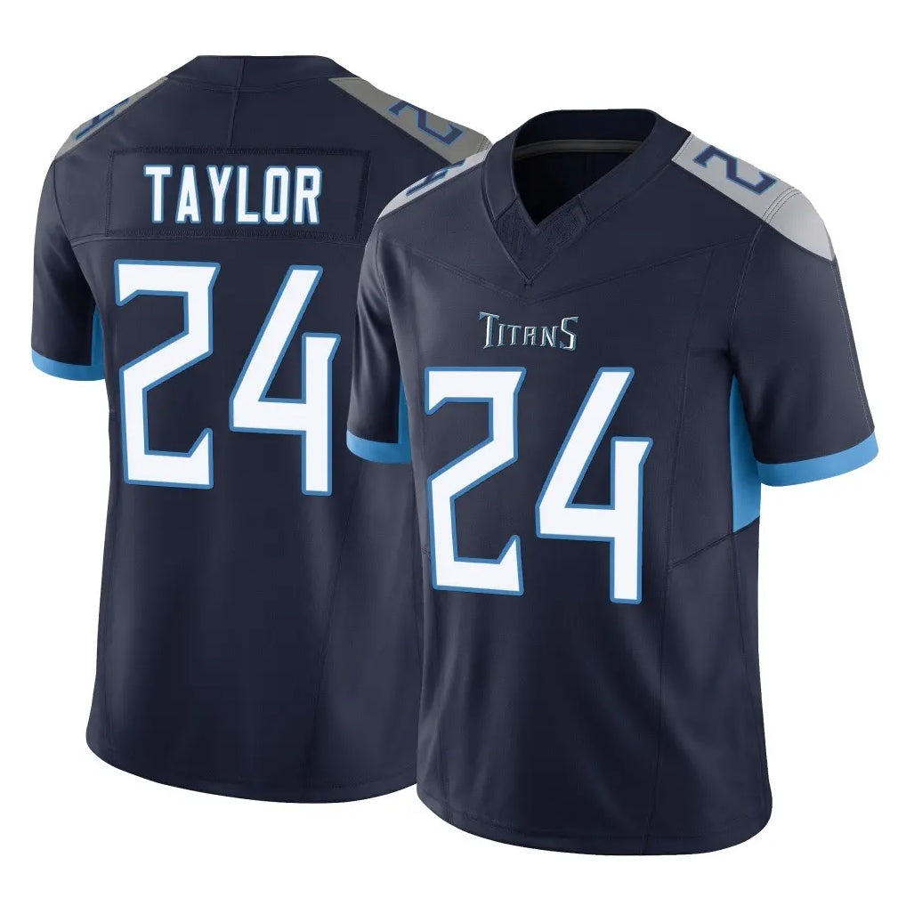 T.Titans #24 Alontae Taylor Player Navy Limited Vapor F.U.S.E. Home Game Ldoa Stitched Jerseys