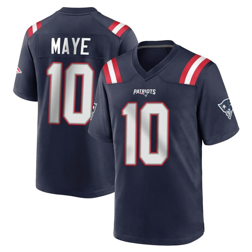 NE.Patriots #10 Drake Maye Player Navy Home Game Ldoa Stitched Jerseys