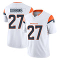 D.Broncos #27 J.K. Dobbins Player White Limited Vapor F.U.S.E. Home Game Ldoa Stitched Jerseys