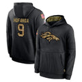 D.Broncos #9 Talanoa Hufanga Player Black Salute to Service Pullover Hoodies Limited Ldoa Stitched Jerseys