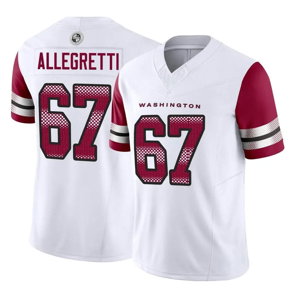 W.Commanders #67 Nick Allegretti Player White Vapor F.U.S.E. Limited Home Game Ldoa Stitched Jerseys