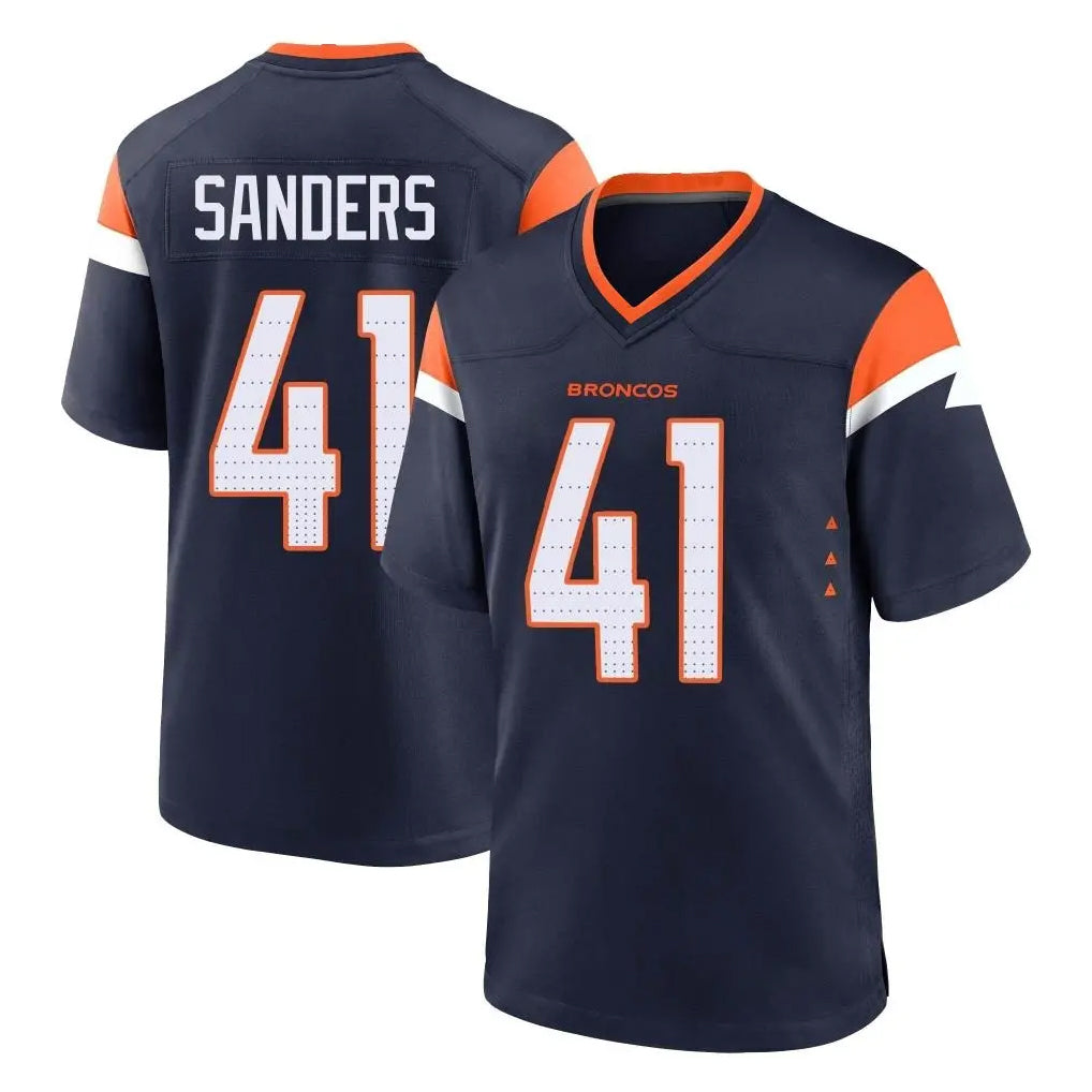 D.Broncos #41 Drew Sanders Player Navy Home Game Ldoa Stitched Jerseys