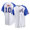 A.Braves #10 Chipper Jones Player White City Connect Home Game Ldoa Stitched Jerseys