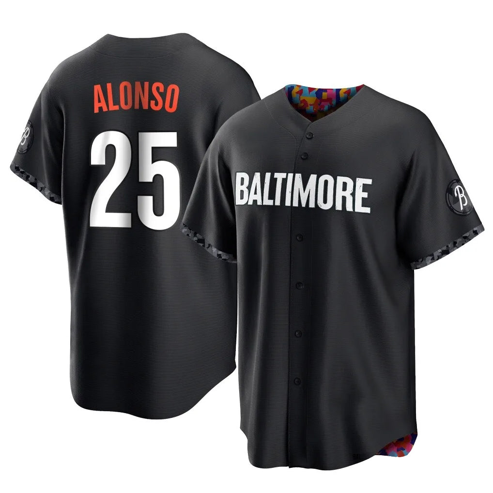 B.Orioles #25 Pete Alonso Player Black City Connect Home Game Ldoa Stitched Jerseys