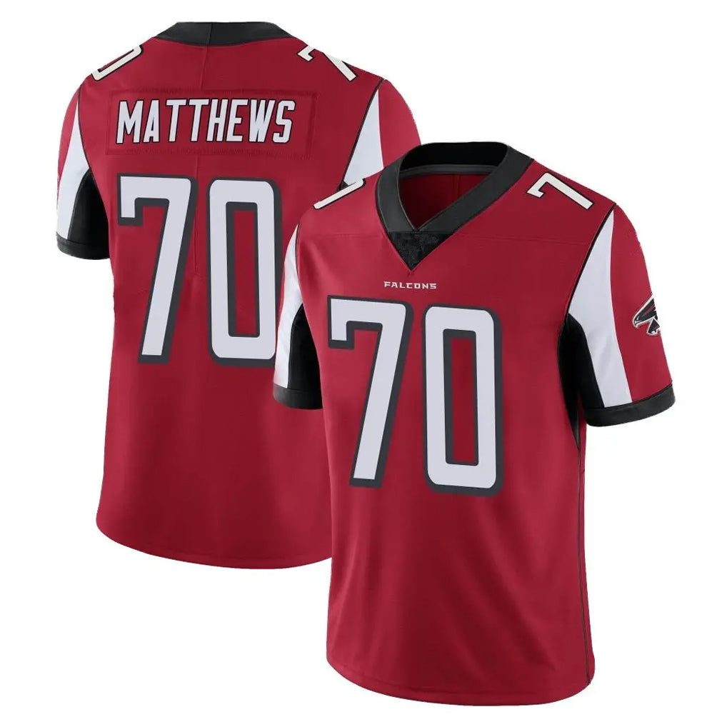 A.Falcons #70 Jake Matthews Player Red Color Vapor Untouchable Limited Home Game Ldoa Stitched Jerseys
