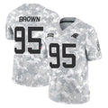 C.Panthers #95 Derrick Brown Player Arctic Camo Salute to Service Limited Game Ldoa Stitched Jerseys