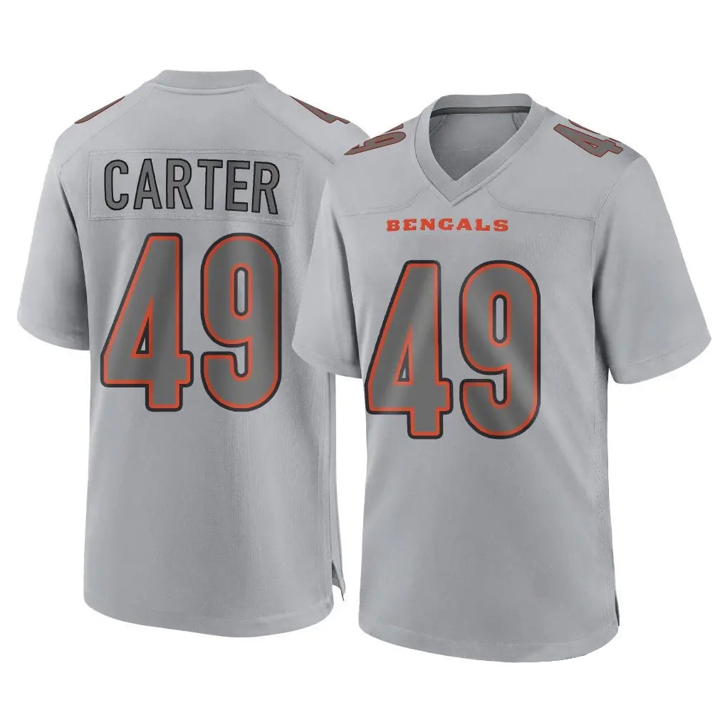 C.Bengals #49 Barrett Carter Player Gray Atmosphere Fashion Game Ldoa Stitched Jerseys