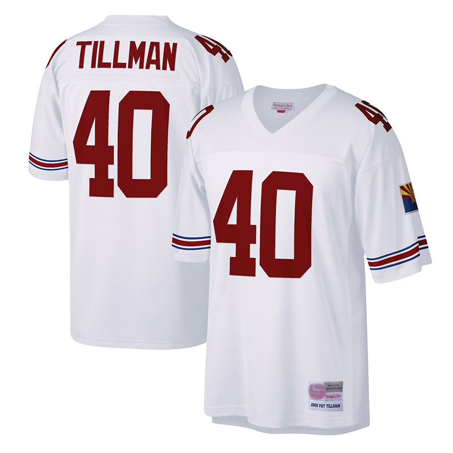 A.Cardinals #40 Pat Tillman Player Mitchell & Ness White Legacy Replica Ldoa Stitched Jerseys