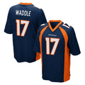 D.Broncos #17 Jaylen Waddle Player Navy Game Ldoa Stitched Jerseys