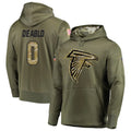 A.Falcons #0 Divine Deablo Player Olive Salute to Service Hoodies Ldoa Stitched Jerseys