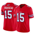 B.Bills #15 Greg Rousseau Player Red Vapor F.U.S.E. Jersey Limited Home Game Ldoa Stitched Jerseys