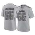 LV.Raiders #65 Tyler Linderbaum Player Gray Atmosphere Fashion Limited Game Ldoa Stitched Jerseys