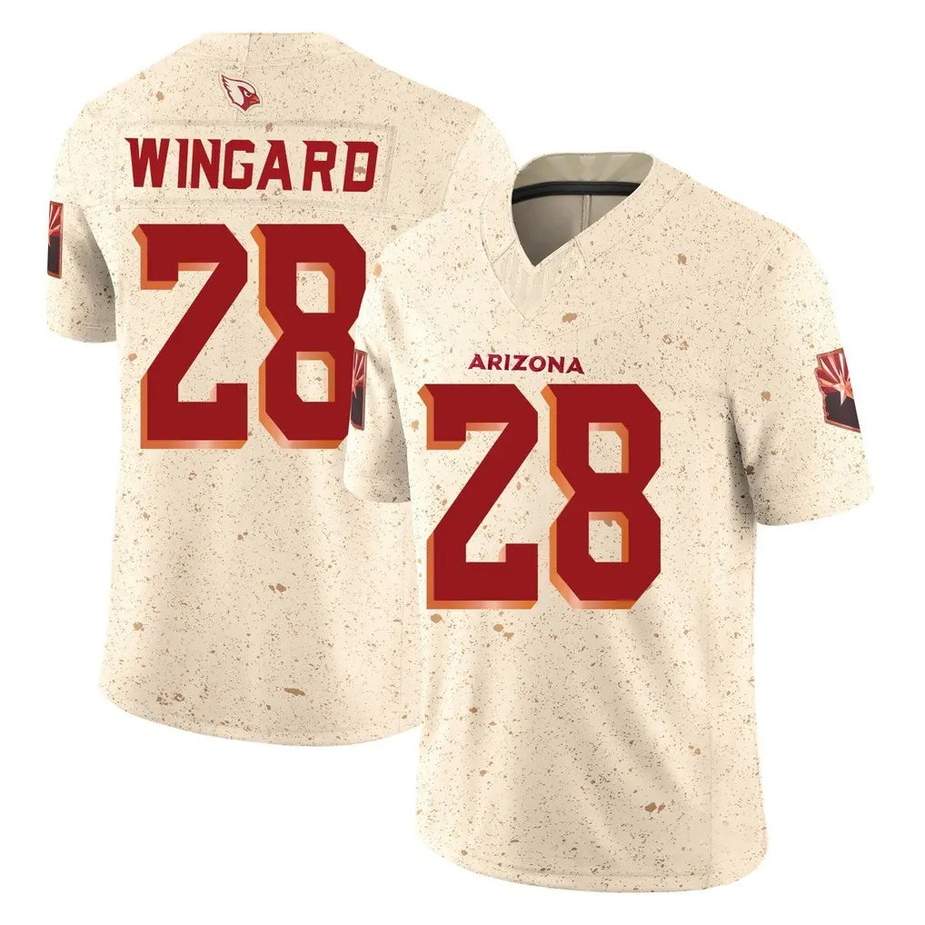 A.Cardinals #28 Andrew Wingard Player Cream Rivalries Collection Vapor Limited Home Game Stitched Jerseys