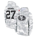 SF.49ers #27 Ji'Ayir Brown Player Arctic Camo Limited Salute to Service Pullover Hoodies Game Ldoa Stitched Jerseys
