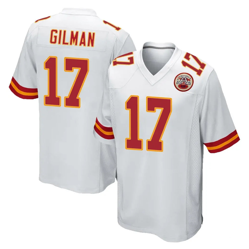 KC.Chiefs #17 Alohi Gilman Player White Home Game Ldoa Stitched Jerseys