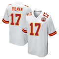 KC.Chiefs #17 Alohi Gilman Player White Home Game Ldoa Stitched Jerseys